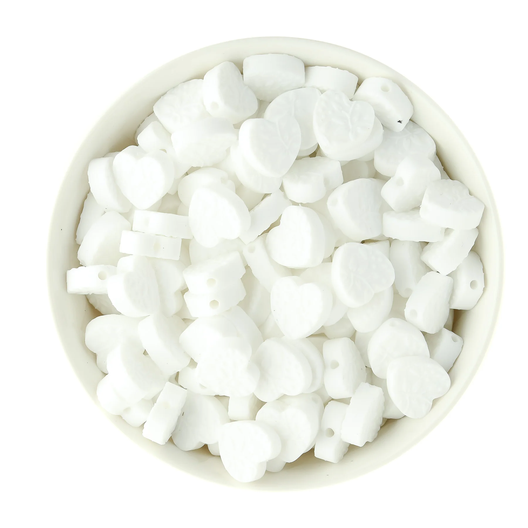 Embossed Heart Silicone Focal Beads - Image 12
