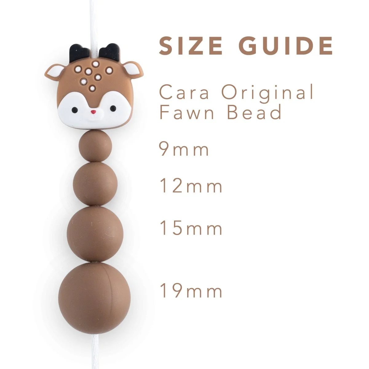 Fawn Silicone Focal Beads - Image 2
