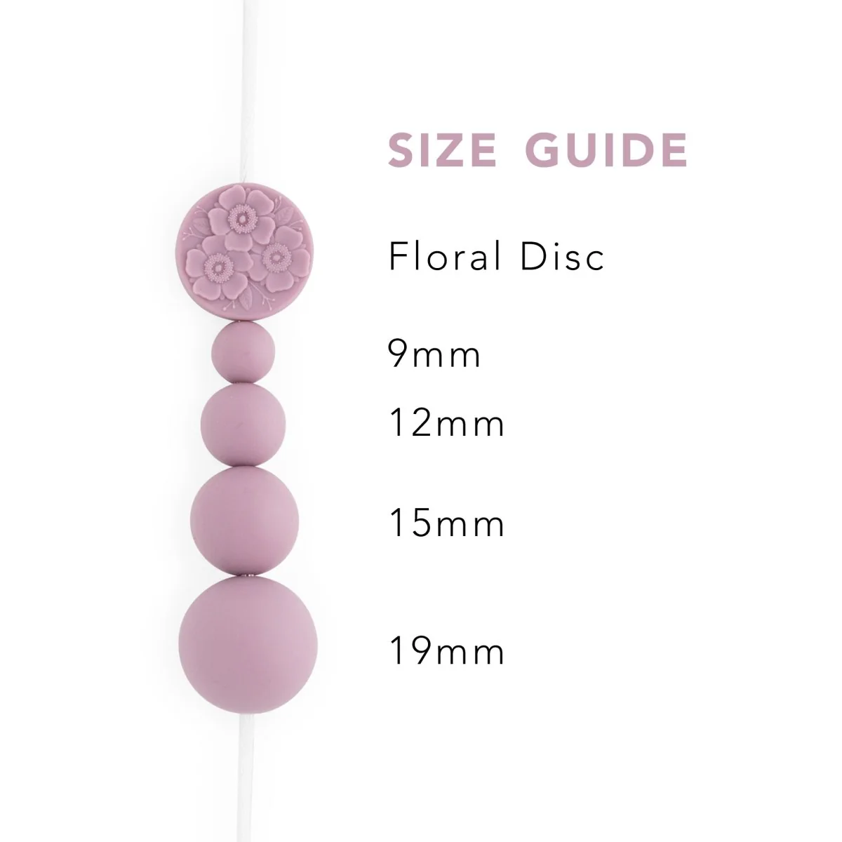 Floral Disc Silicone Focal Beads - Image 10