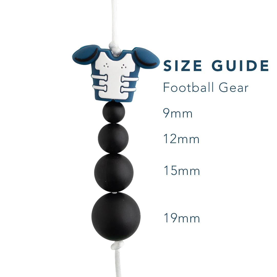 Football Gear Silicone Focal Beads - Image 2