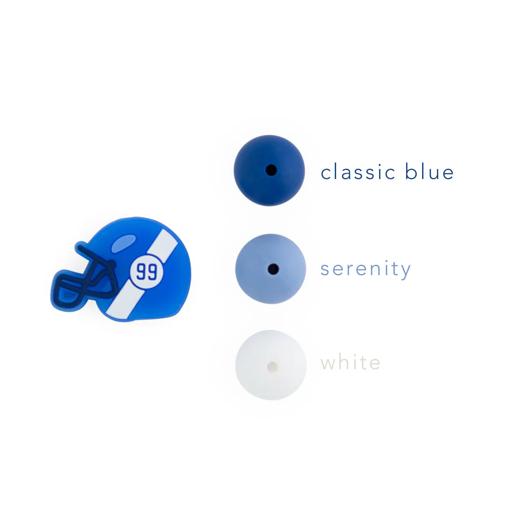 Football Helmet Silicone Focal Beads - Image 2