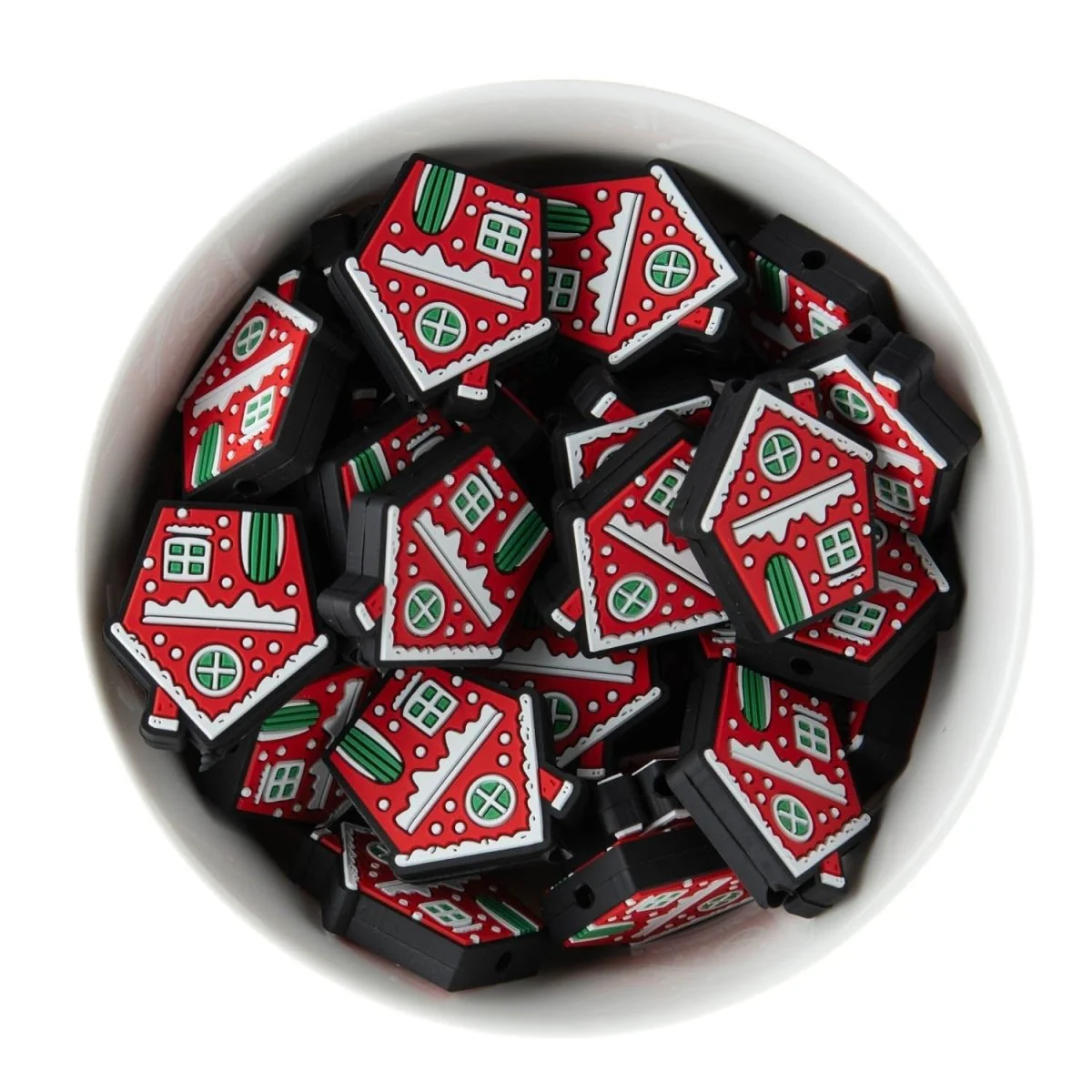 Gingerbread House Silicone Focal Beads
