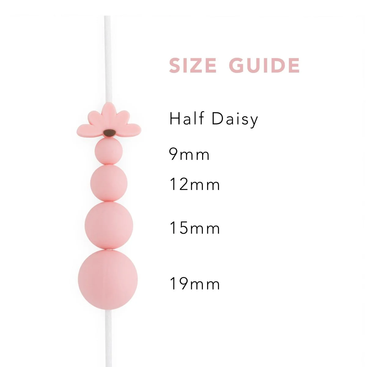 Half Daisy Silicone Focal Beads - Image 7
