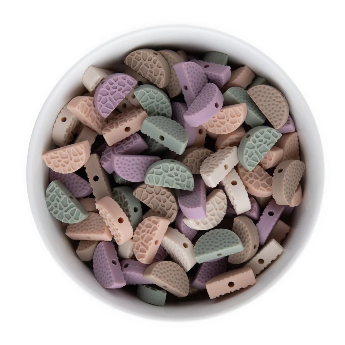 Half Moon Silicone Focal Beads