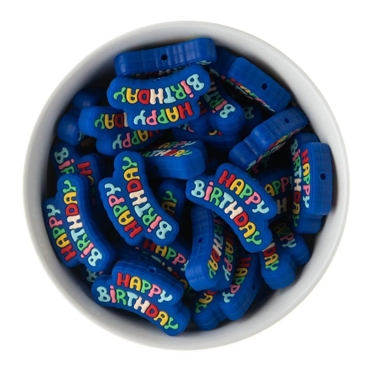 Happy Birthday Silicone Focal Beads