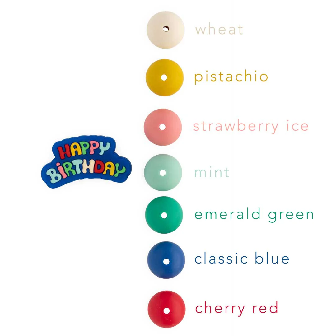 Happy Birthday Silicone Focal Beads - Image 2