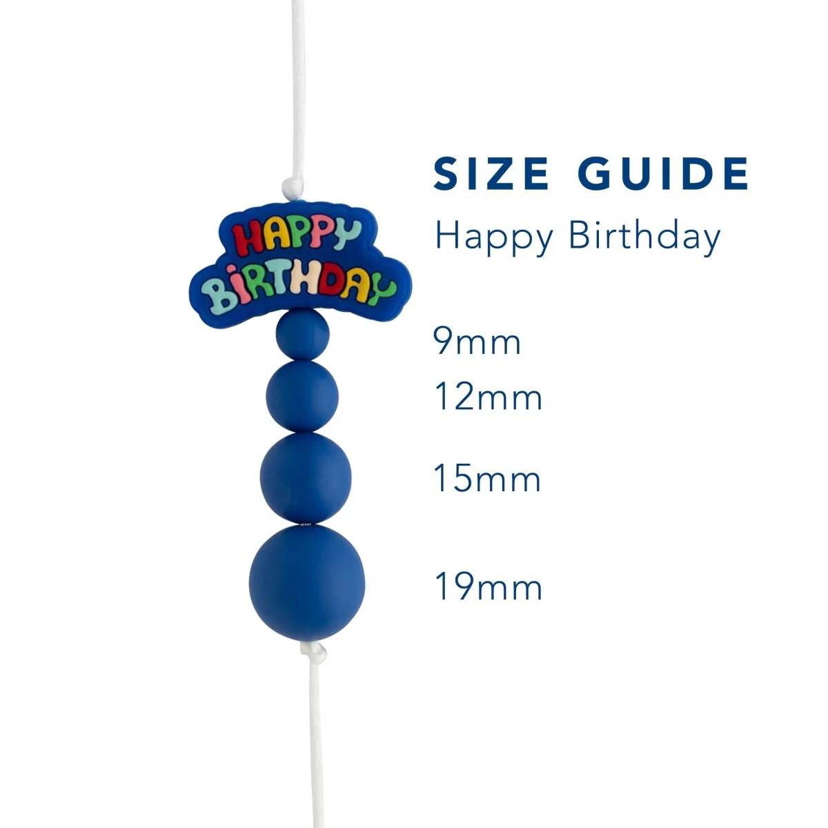 Happy Birthday Silicone Focal Beads - Image 3