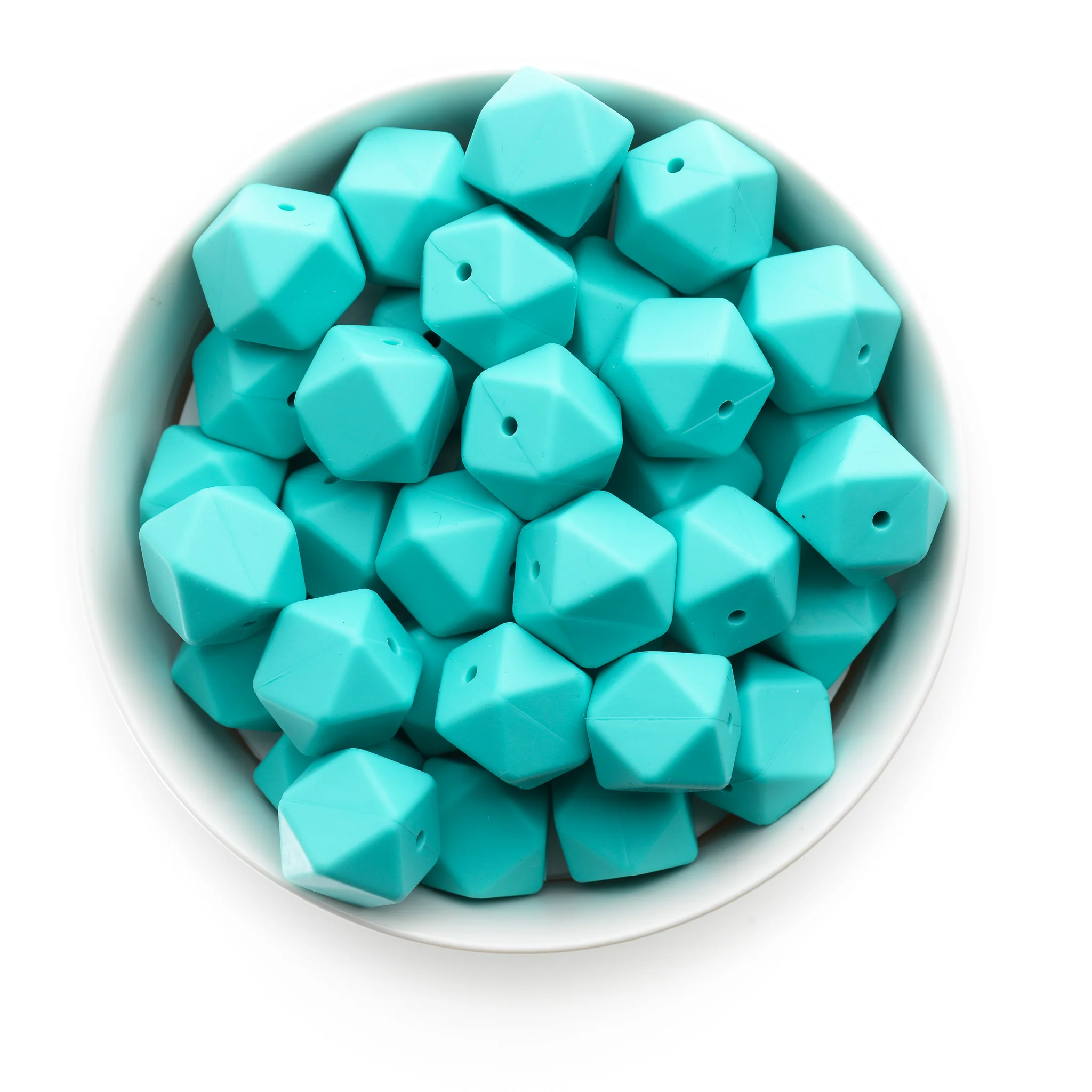 17mm Silicone Hexagon Beads - Image 34