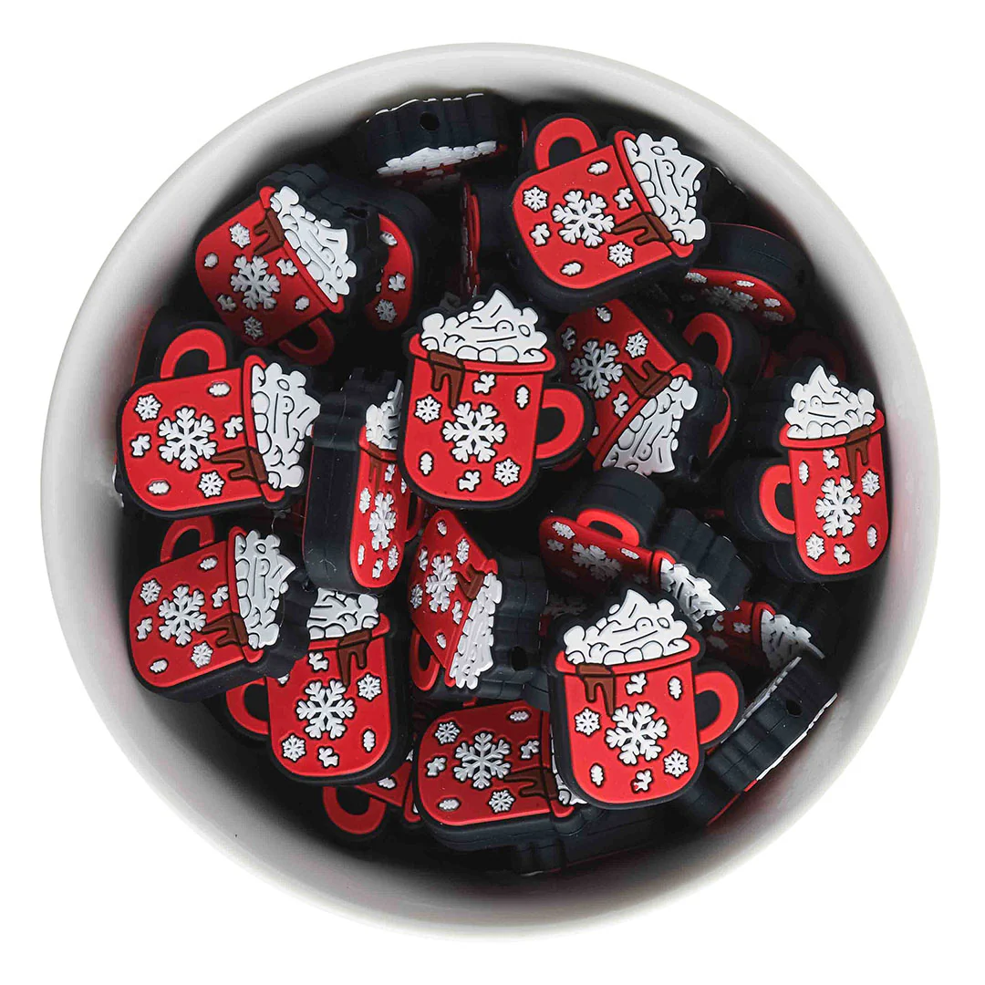 Hot Cocoa Silicone Focal Beads