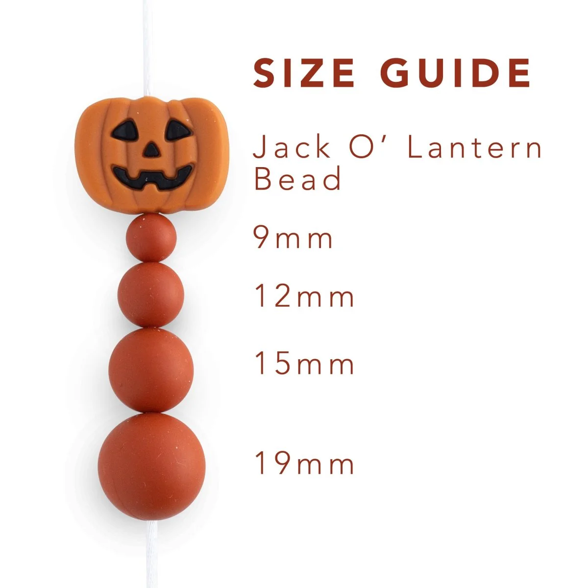 Jack-o'-lantern Silicone Focal Beads - Image 5