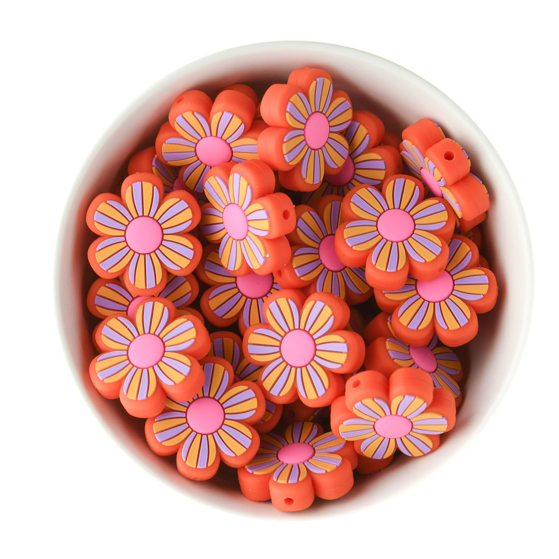 Large Flower Silicone Focal Beads - Image 2