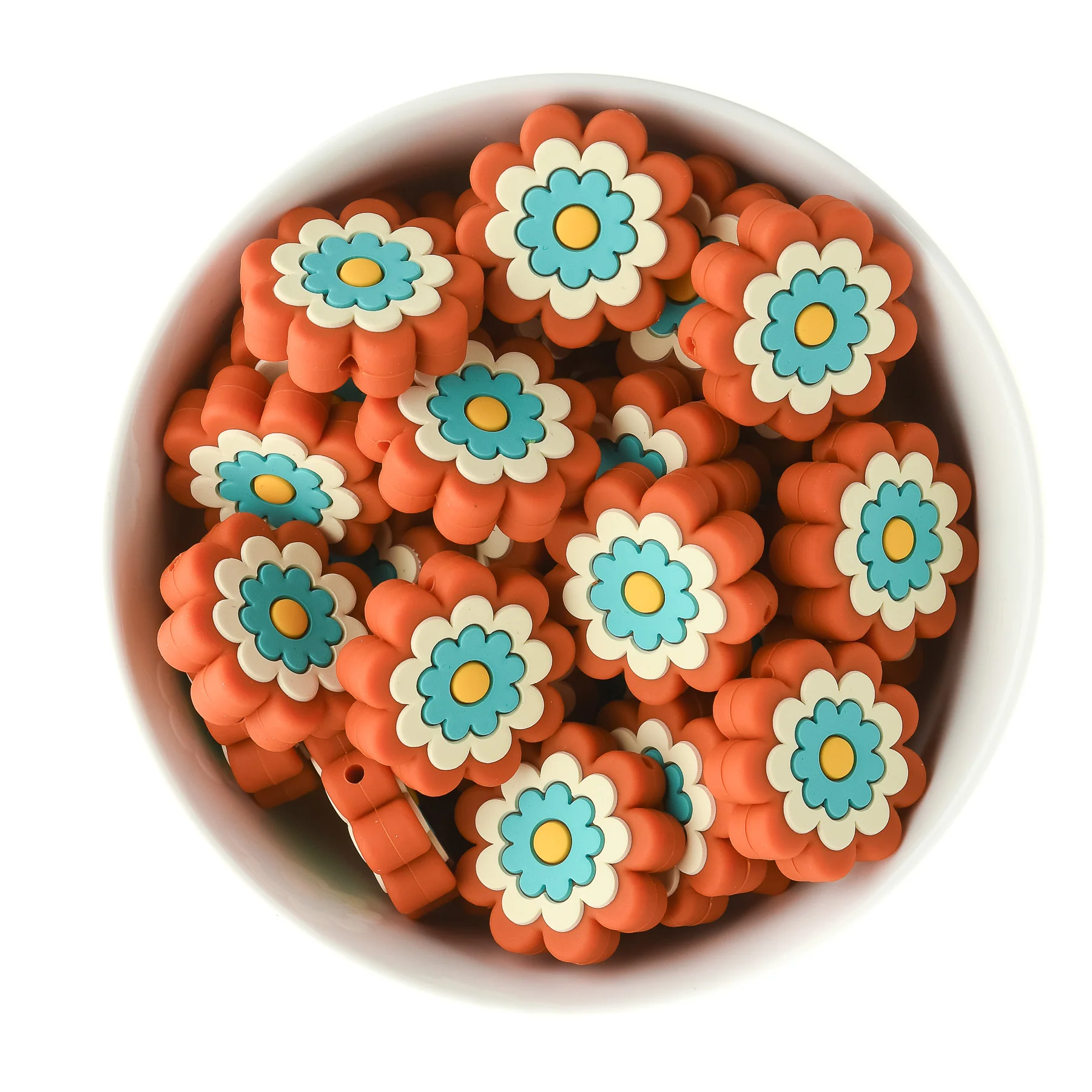 Large Flower Silicone Focal Beads - Image 3