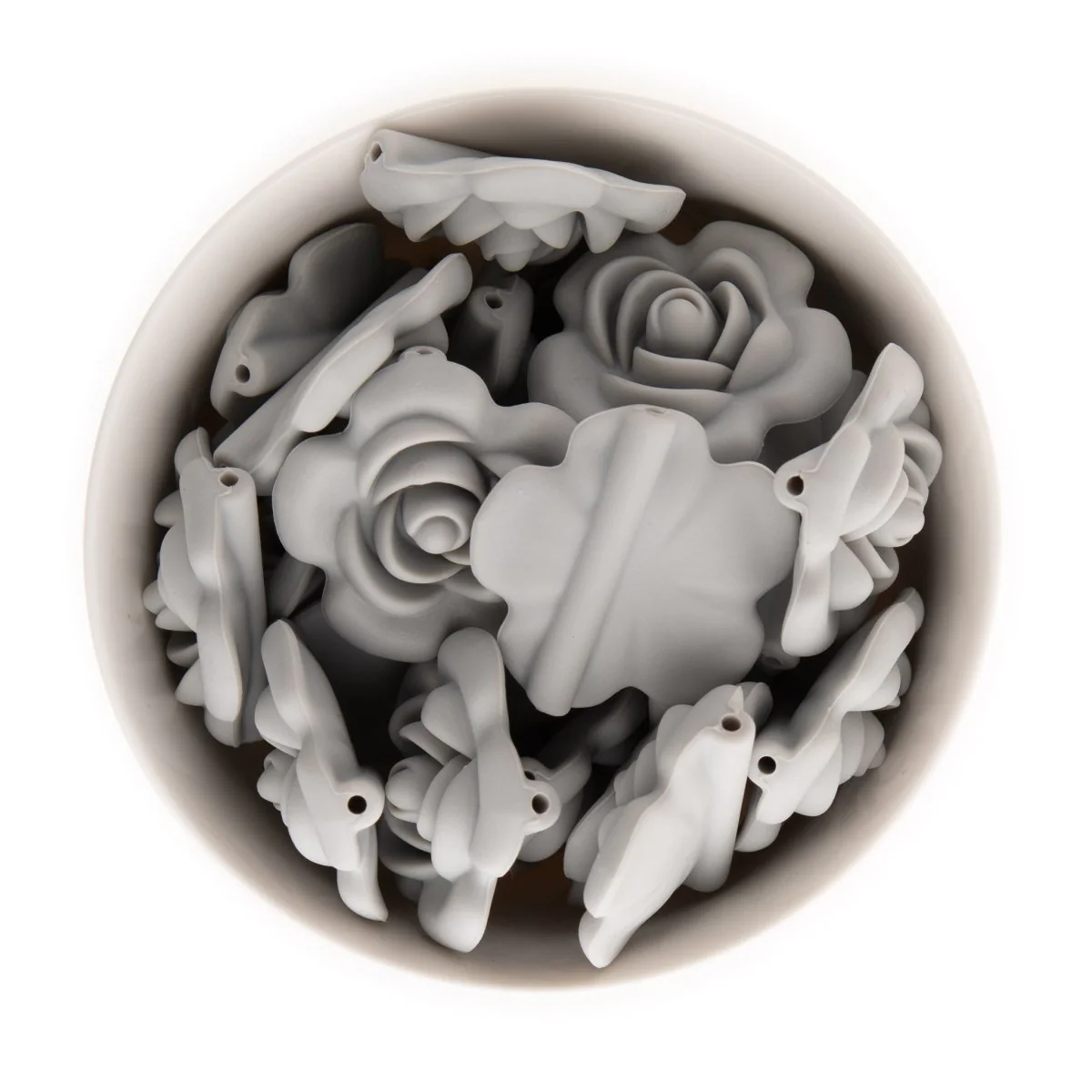 Large Rose Silicone Focal Beads - Image 3