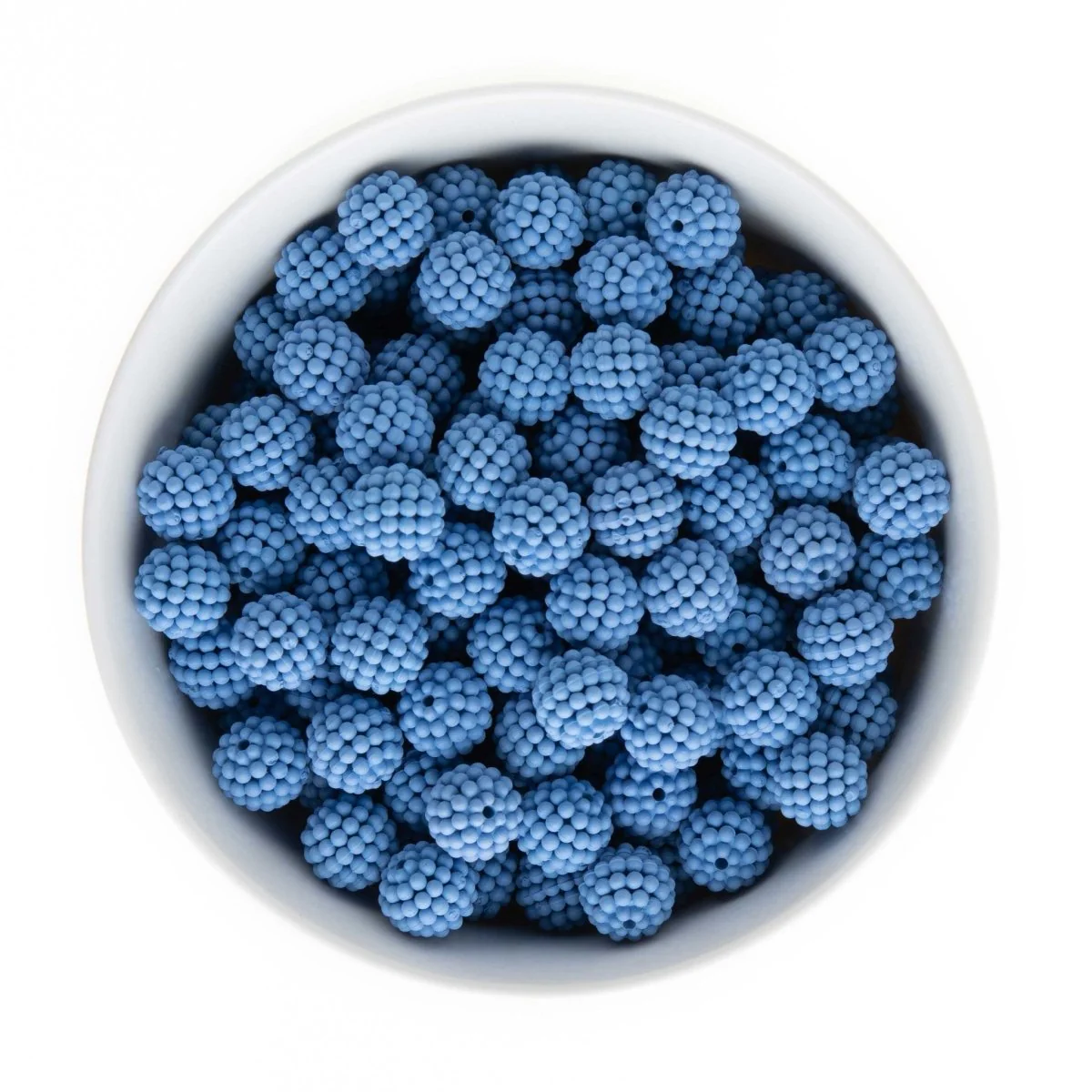 Matte Berry Rhinestone Acrylic Round Beads - Image 2