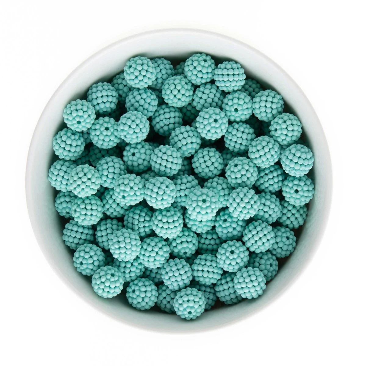 Matte Berry Rhinestone Acrylic Round Beads - Image 3