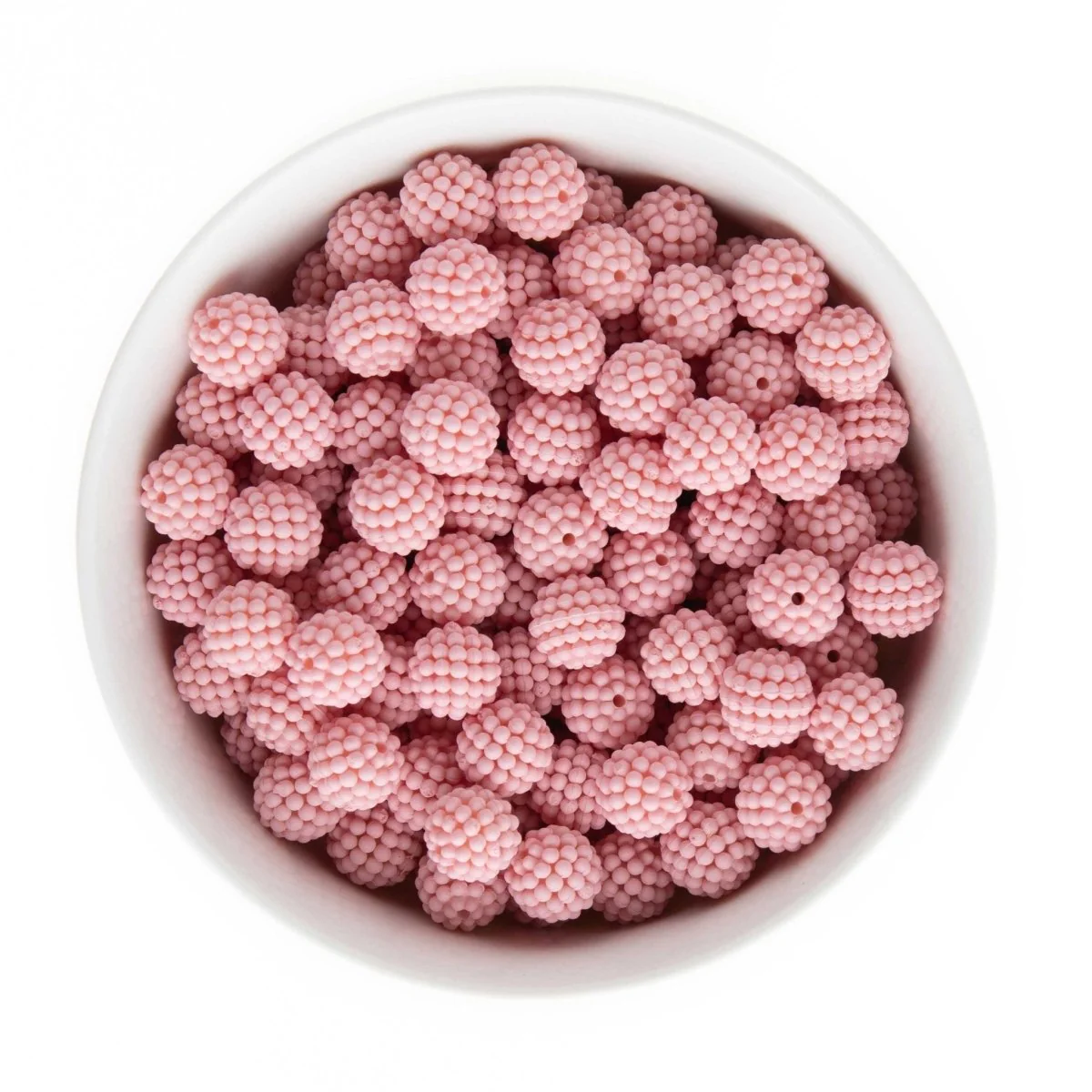 Matte Berry Rhinestone Acrylic Round Beads - Image 5