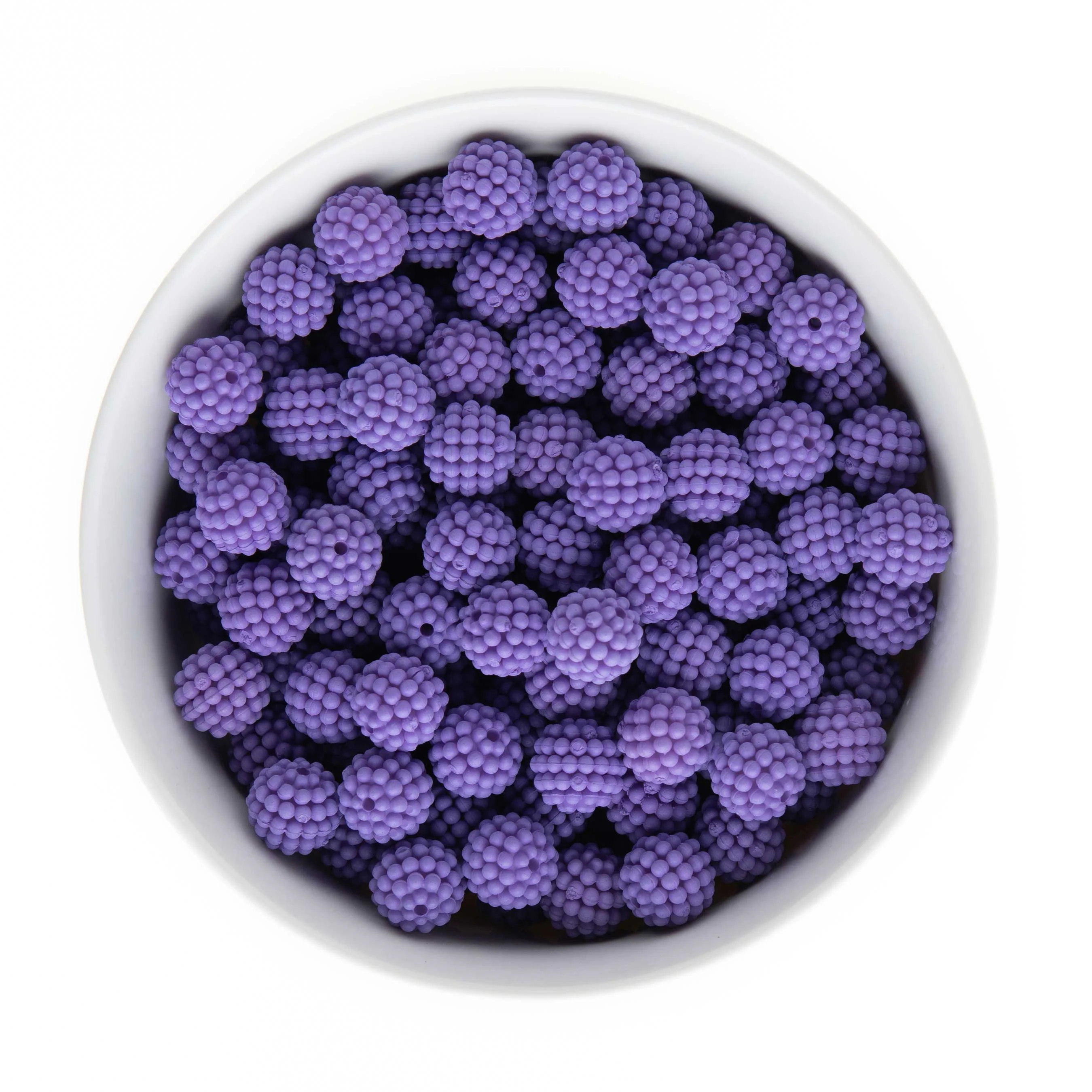 Matte Berry Rhinestone Acrylic Round Beads - Image 6