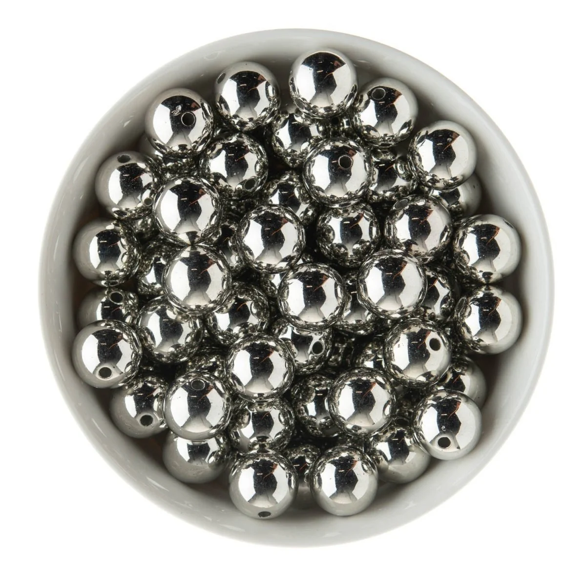 16mm Metallic Acrylic Round Beads - Image 3