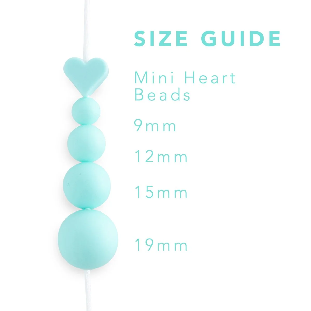 Mini Heart Silicone Focal Beads - Image 11