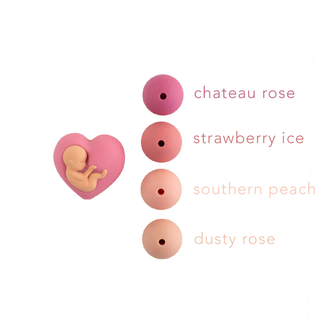 Momma's Heart Silicone Focal Beads - Image 2