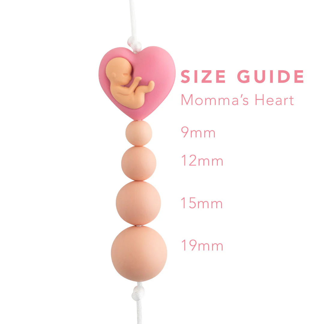 Momma's Heart Silicone Focal Beads - Image 3