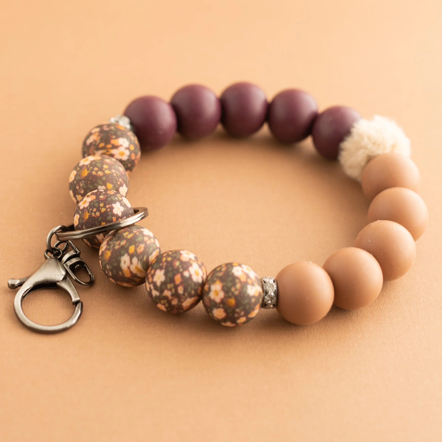 Mulberry Bloom Wristlet