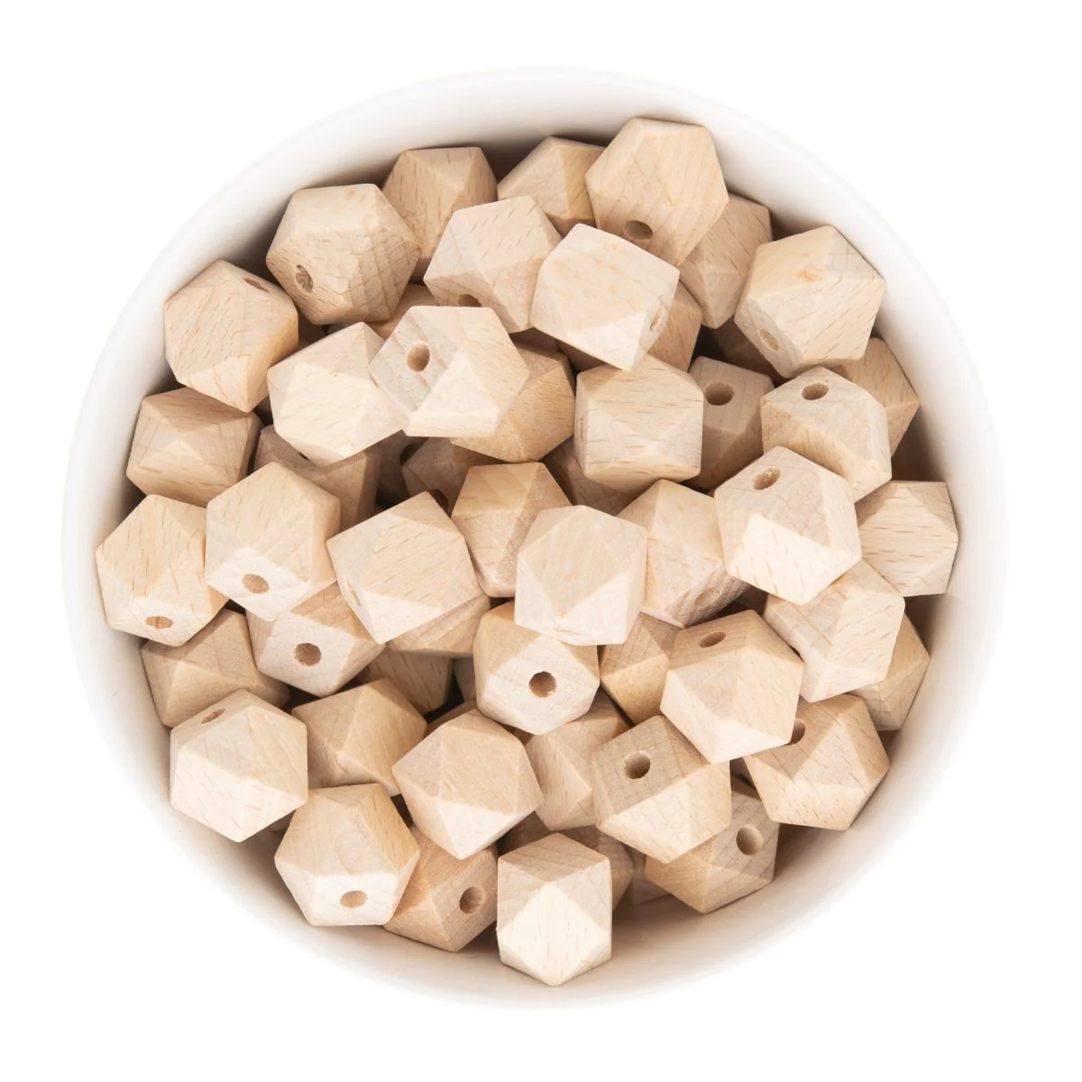 Hexagon Beech Wood Beads - Image 2