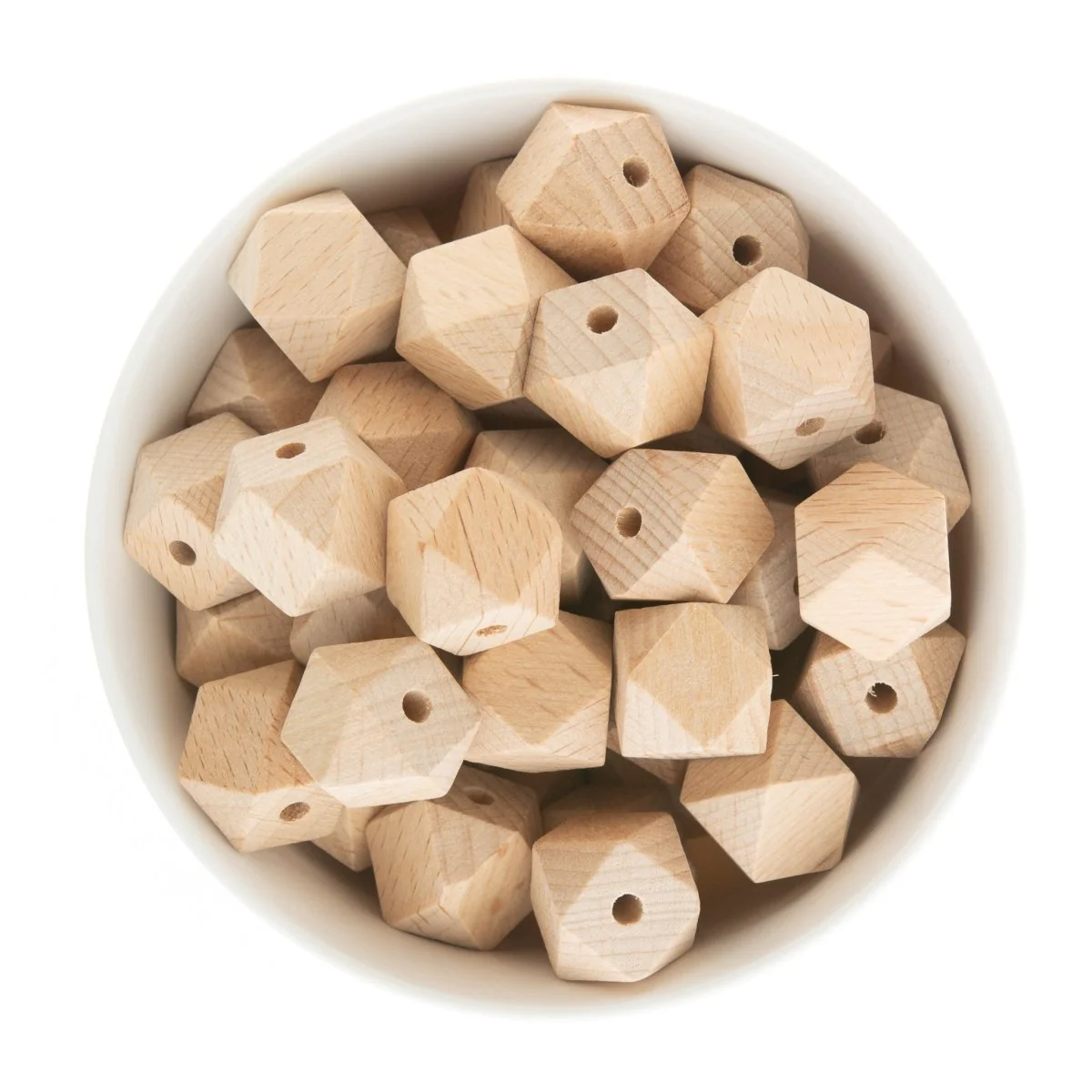 Hexagon Beech Wood Beads - Image 4