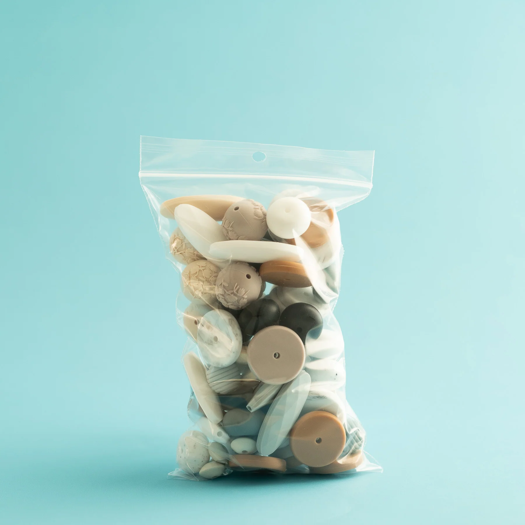 Neutral Silicone Shaped Bead Grab Bags