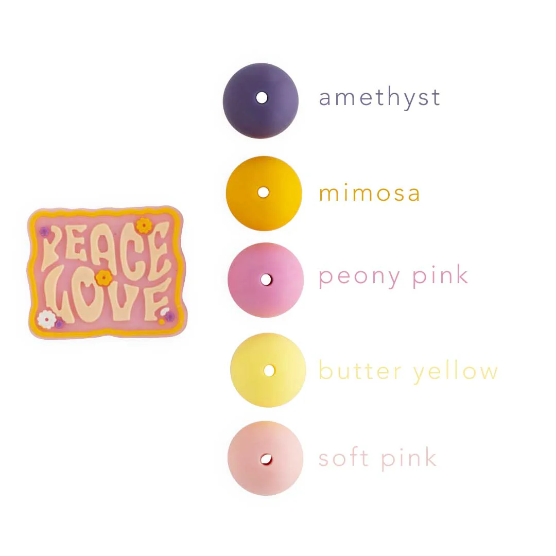 Peace & Love Silicone Focal Beads - Image 3