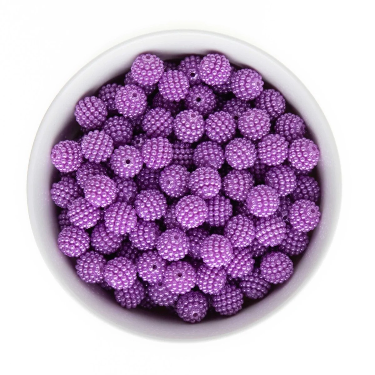 12mm Acrylic Pearl Berry Rhinestone Beads - Image 3