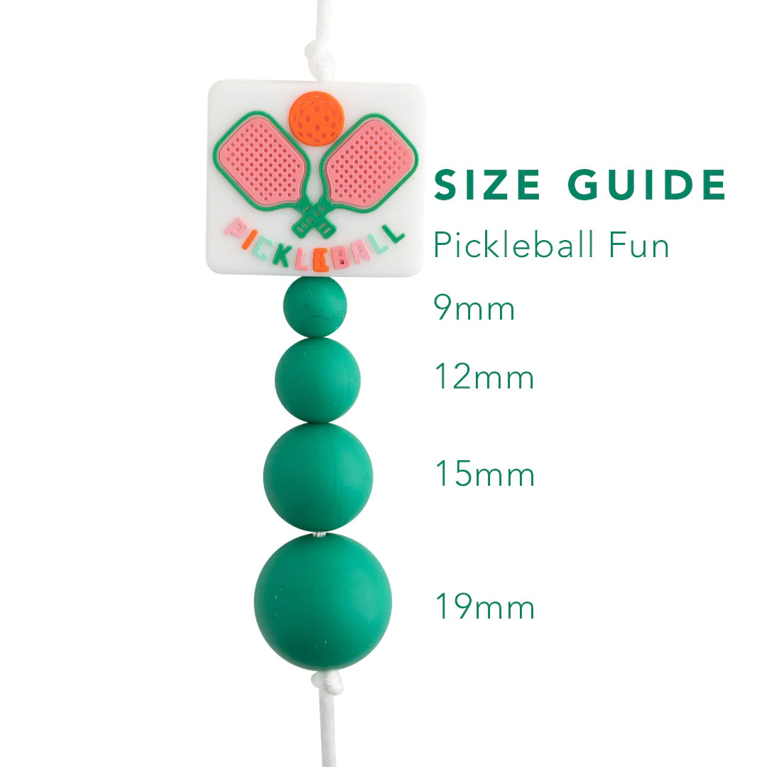 Pickleball Fun Silicone Focal Beads - Image 2