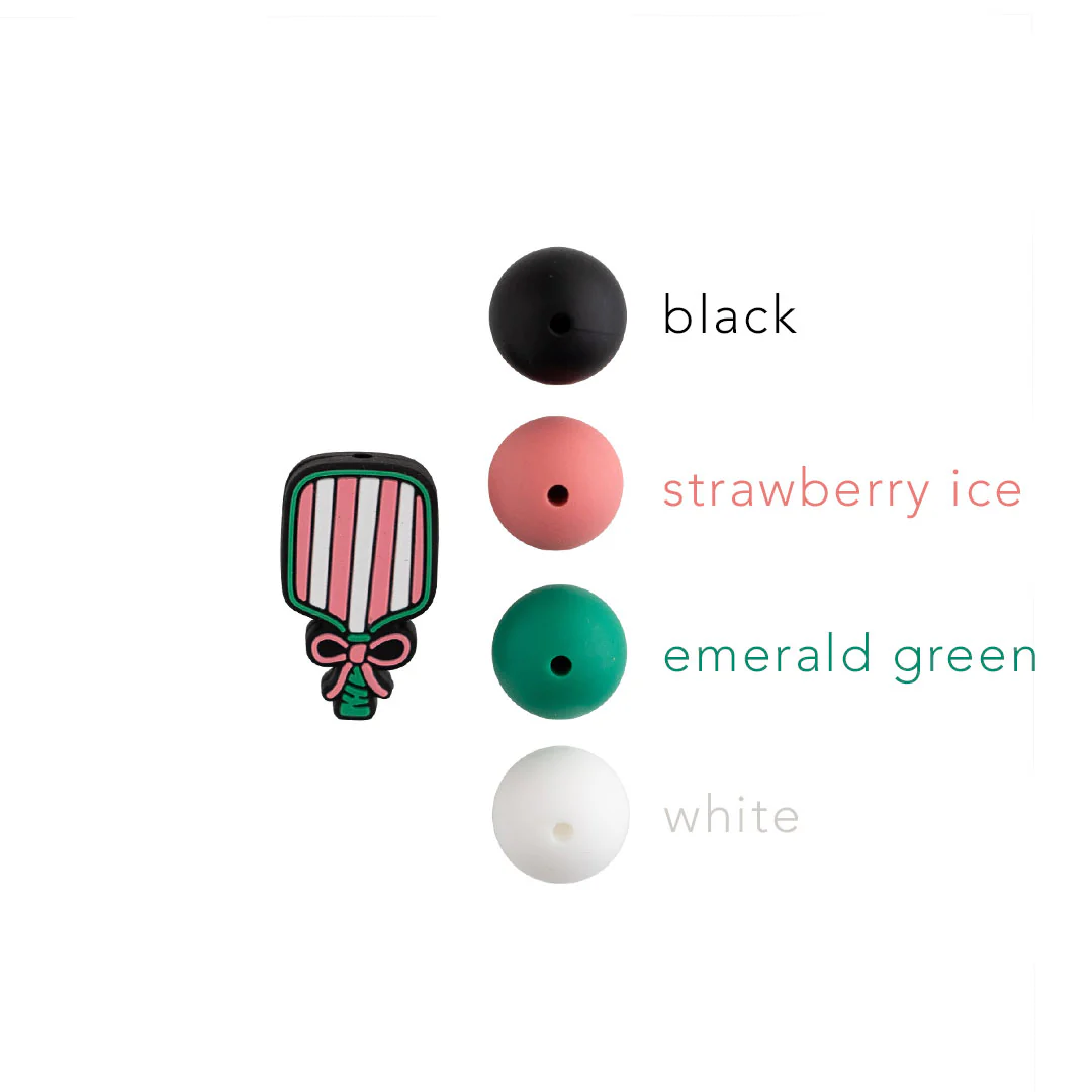 Pickleball Paddle Silicone Focal Beads - Image 3