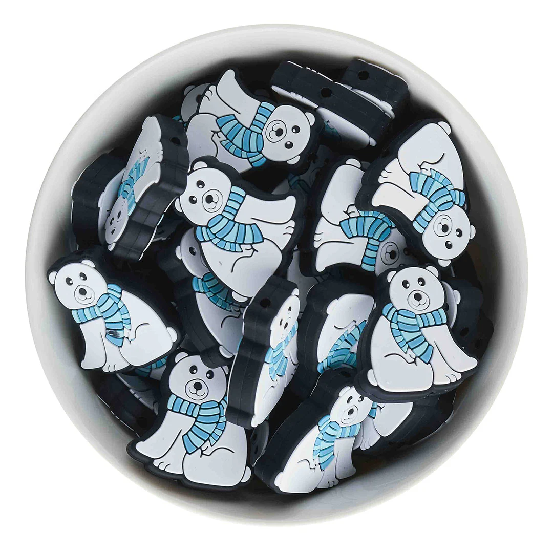 Polar Bear Silicone Focal Beads