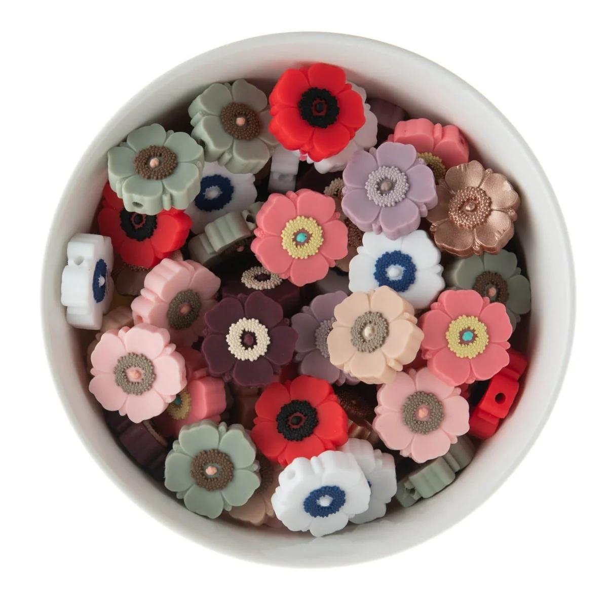 Poppy Silicone Focal Beads