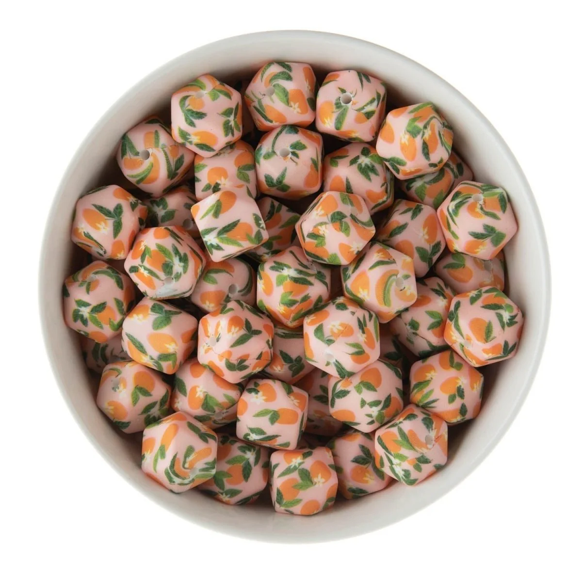 14mm Exclusive Hexagons Silicone Print Beads - Image 3