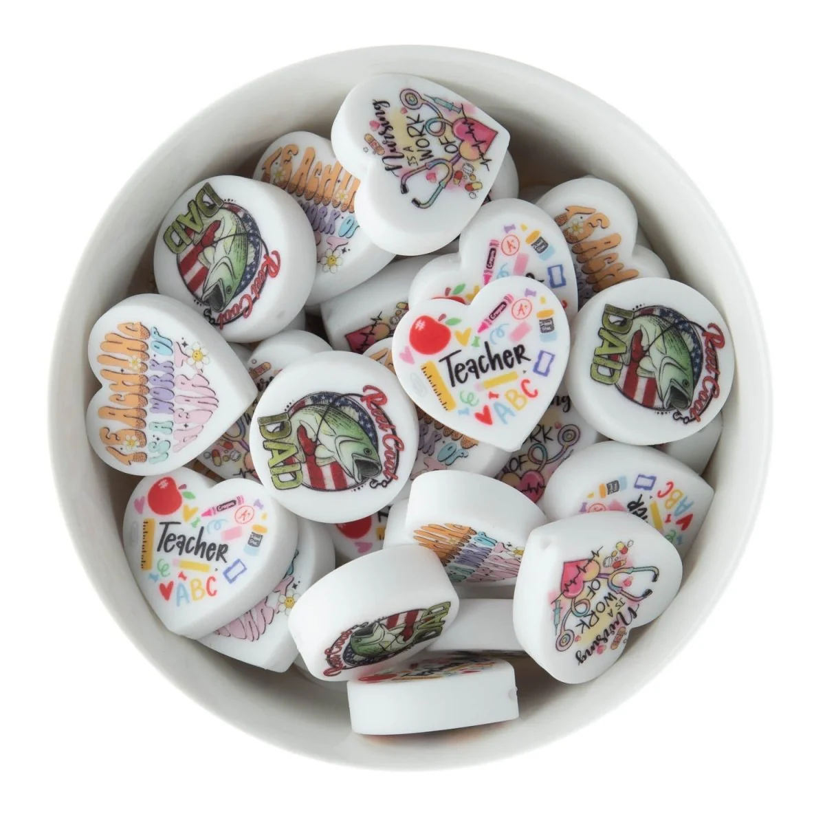 Shapes Silicone Print Beads