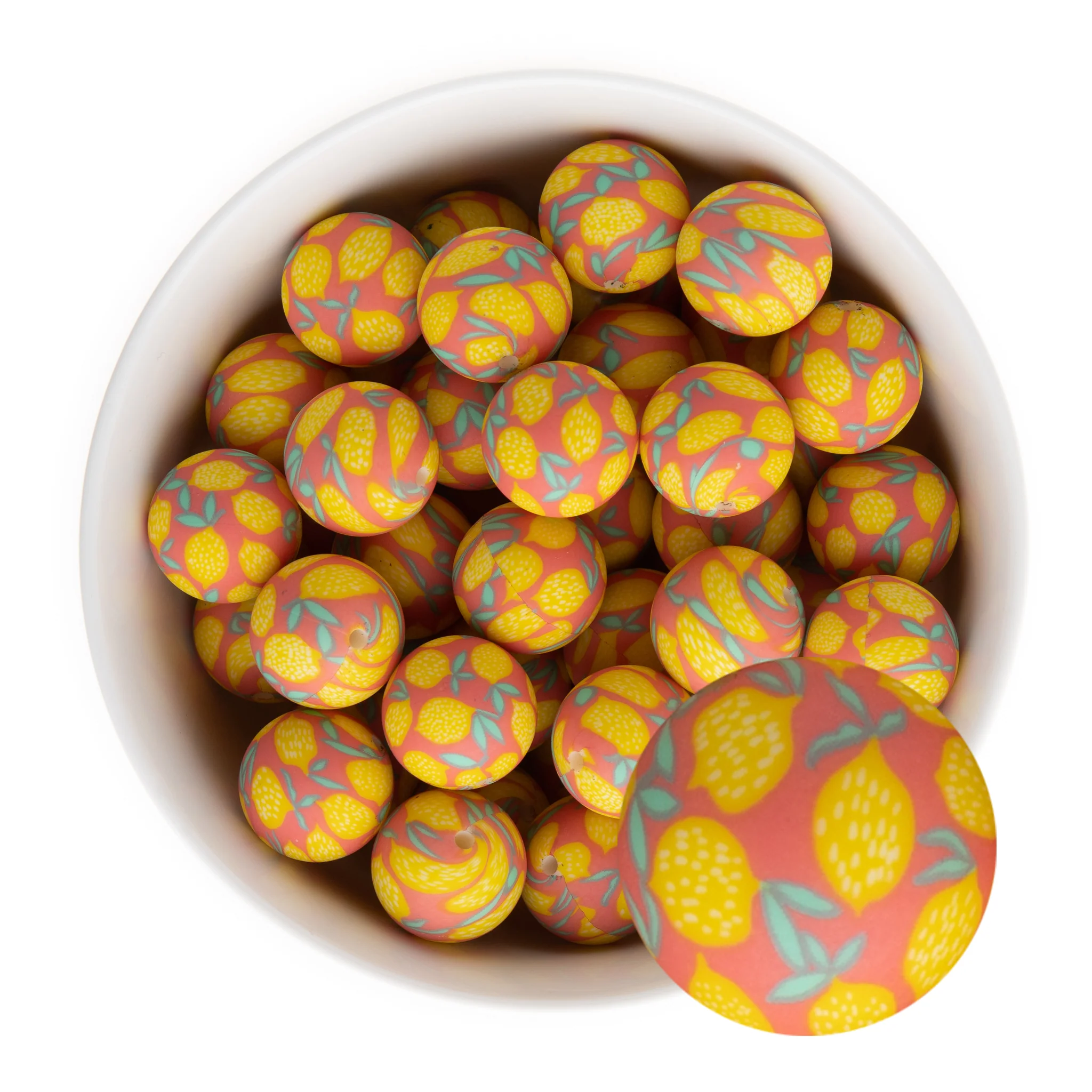 Printed Silicone Round Beads - Image 2