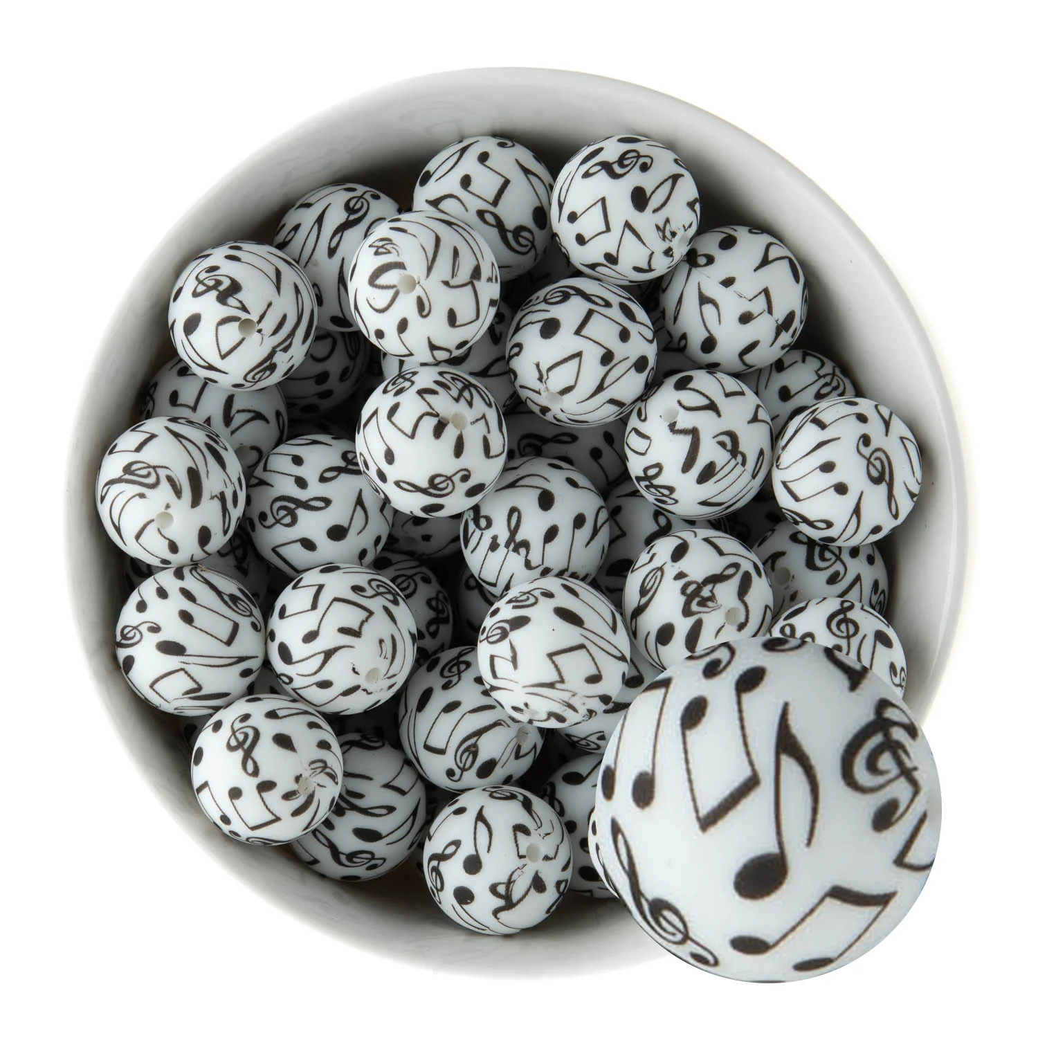 Printed Silicone Round Beads - Image 4
