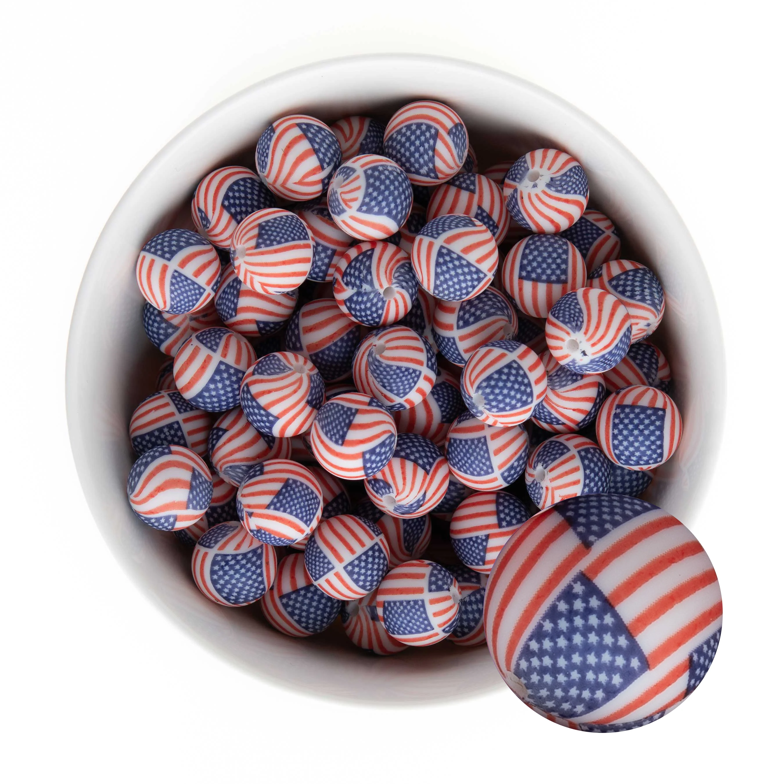 Printed Silicone Round Beads - Image 8