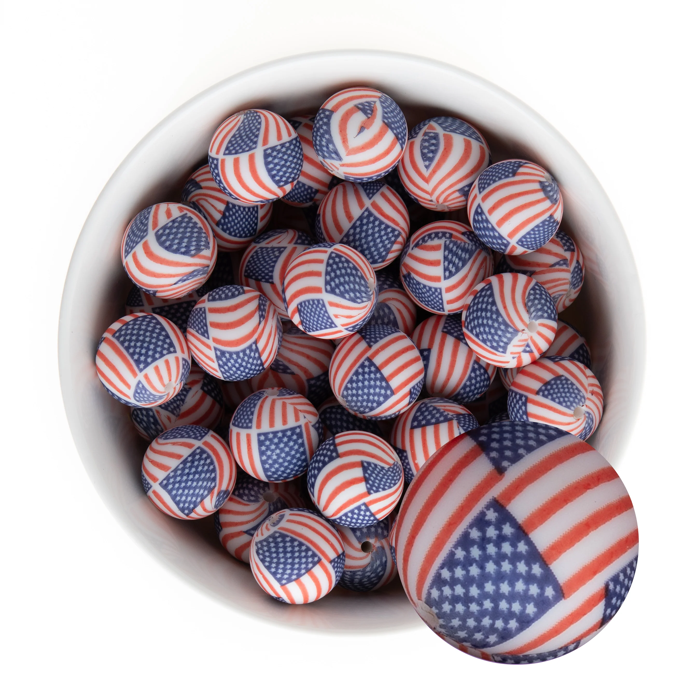 Printed Silicone Round Beads - Image 9