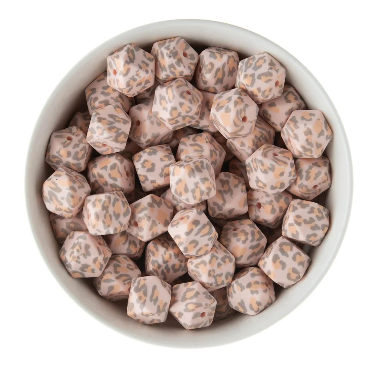 14mm Standard Hexagon Silicone Print Beads - Image 4
