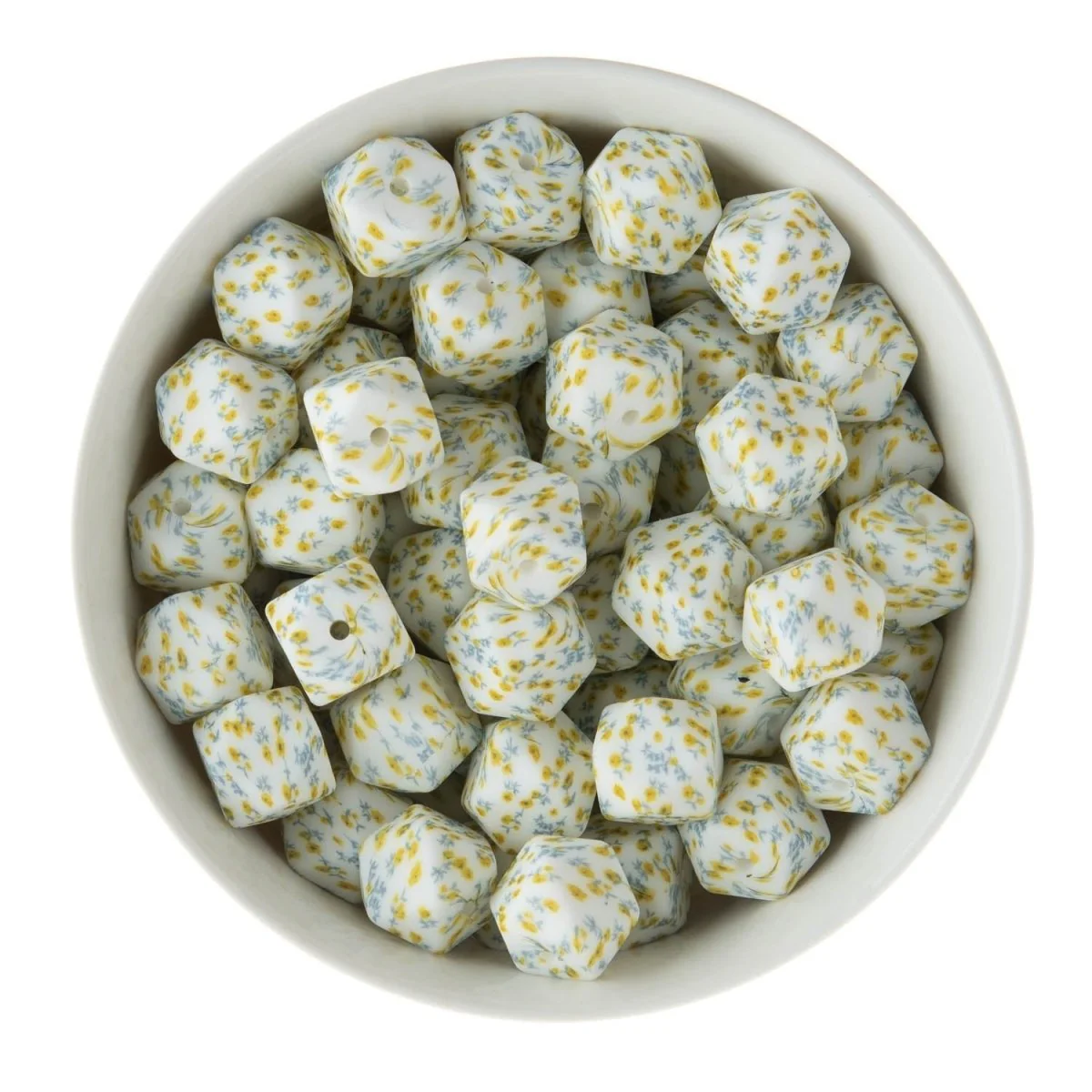 14mm Standard Hexagon Silicone Print Beads - Image 5
