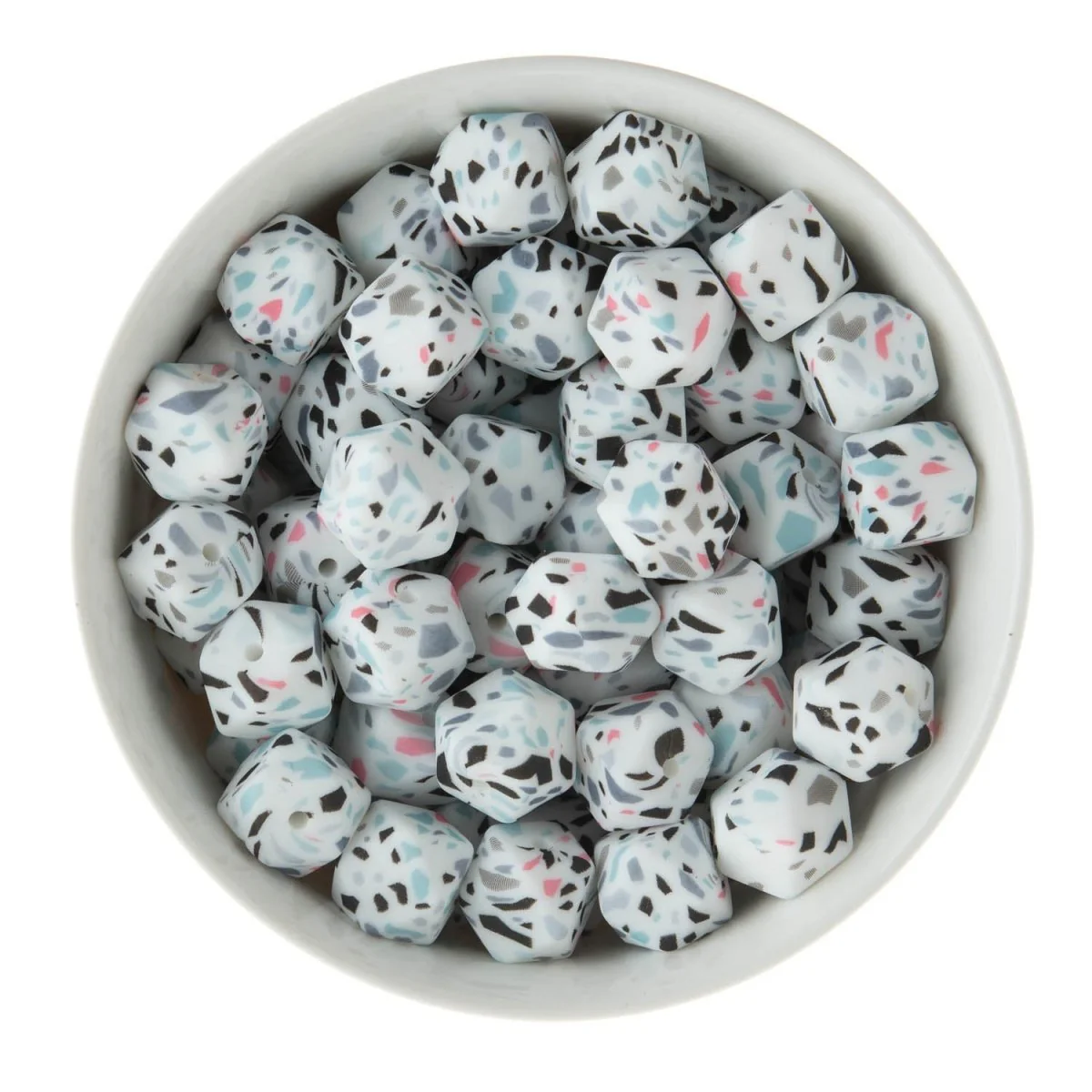 14mm Standard Hexagon Silicone Print Beads - Image 6