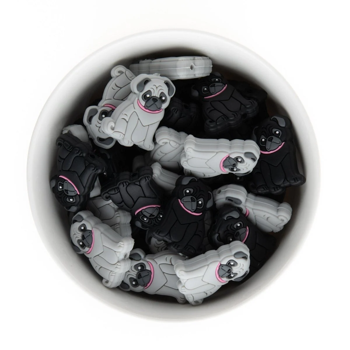 Pug Silicone Focal Beads
