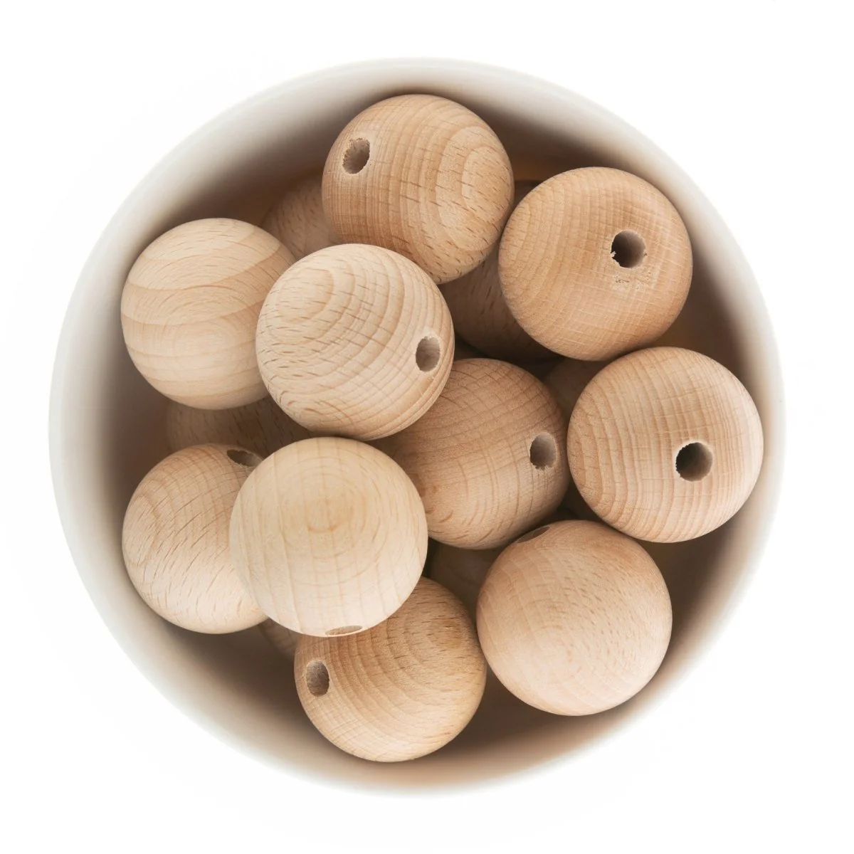 Beech Wood Round Beads - Image 3