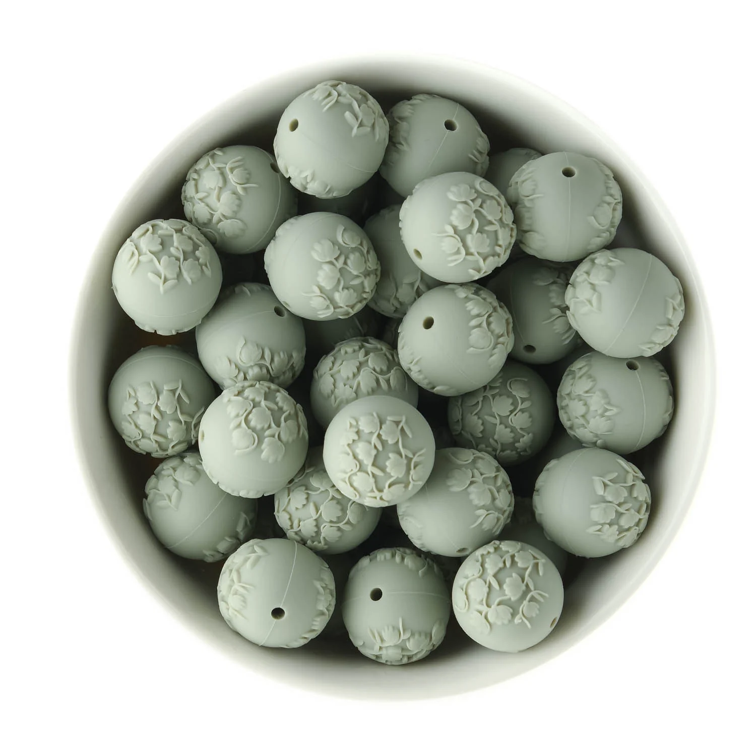 Embossed Silicone Round Beads - Image 19