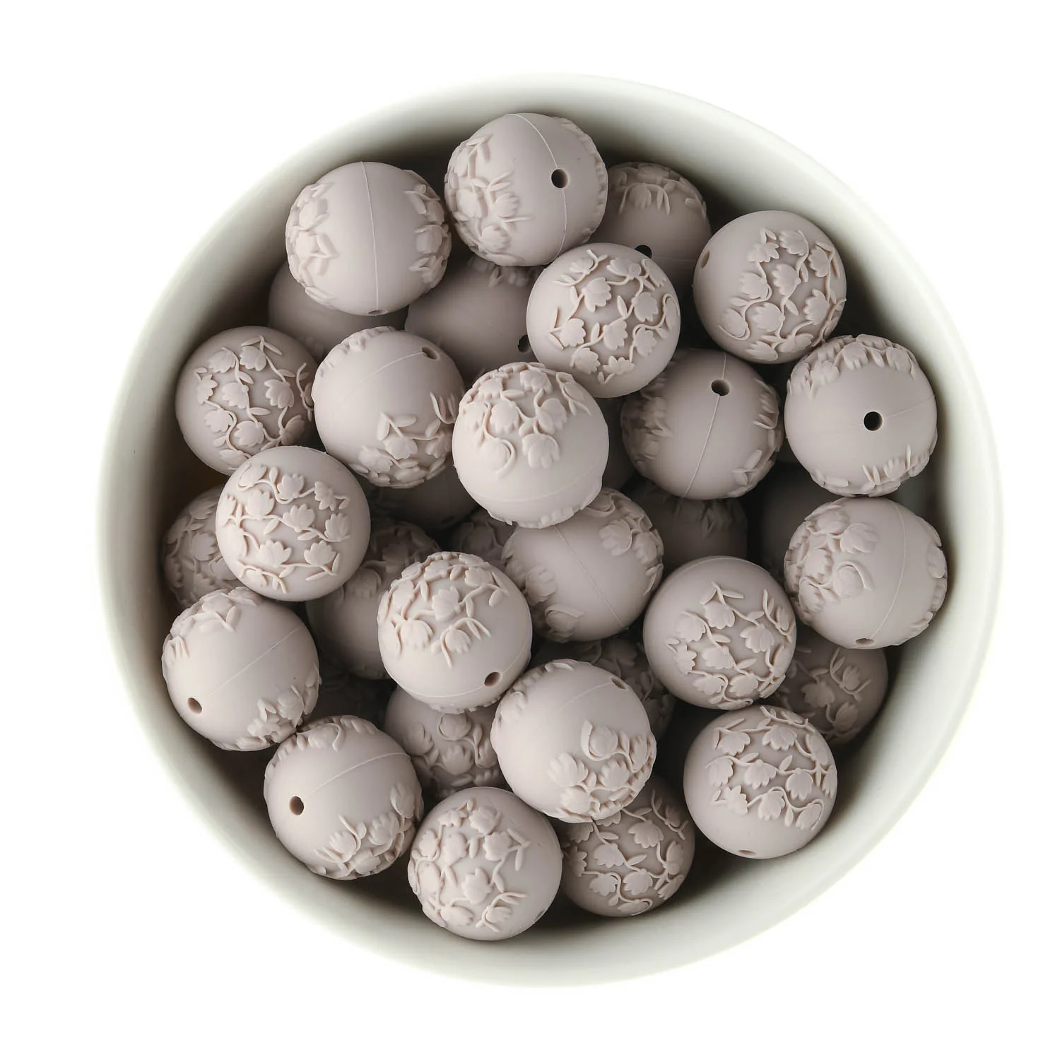 Embossed Silicone Round Beads - Image 20