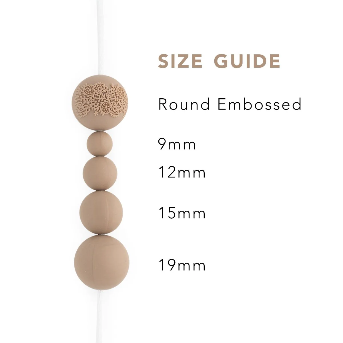 Embossed Silicone Round Beads - Image 21