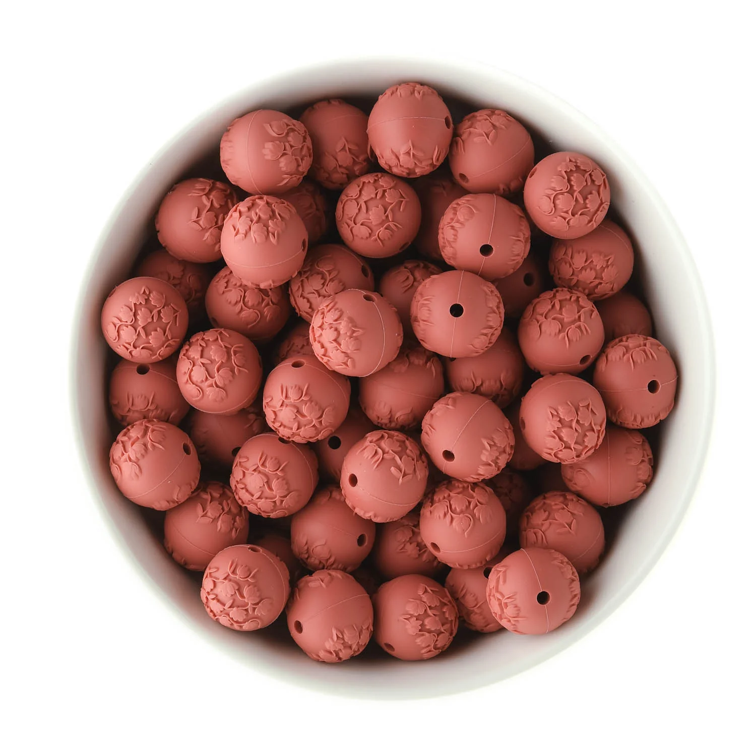 Embossed Silicone Round Beads - Image 3